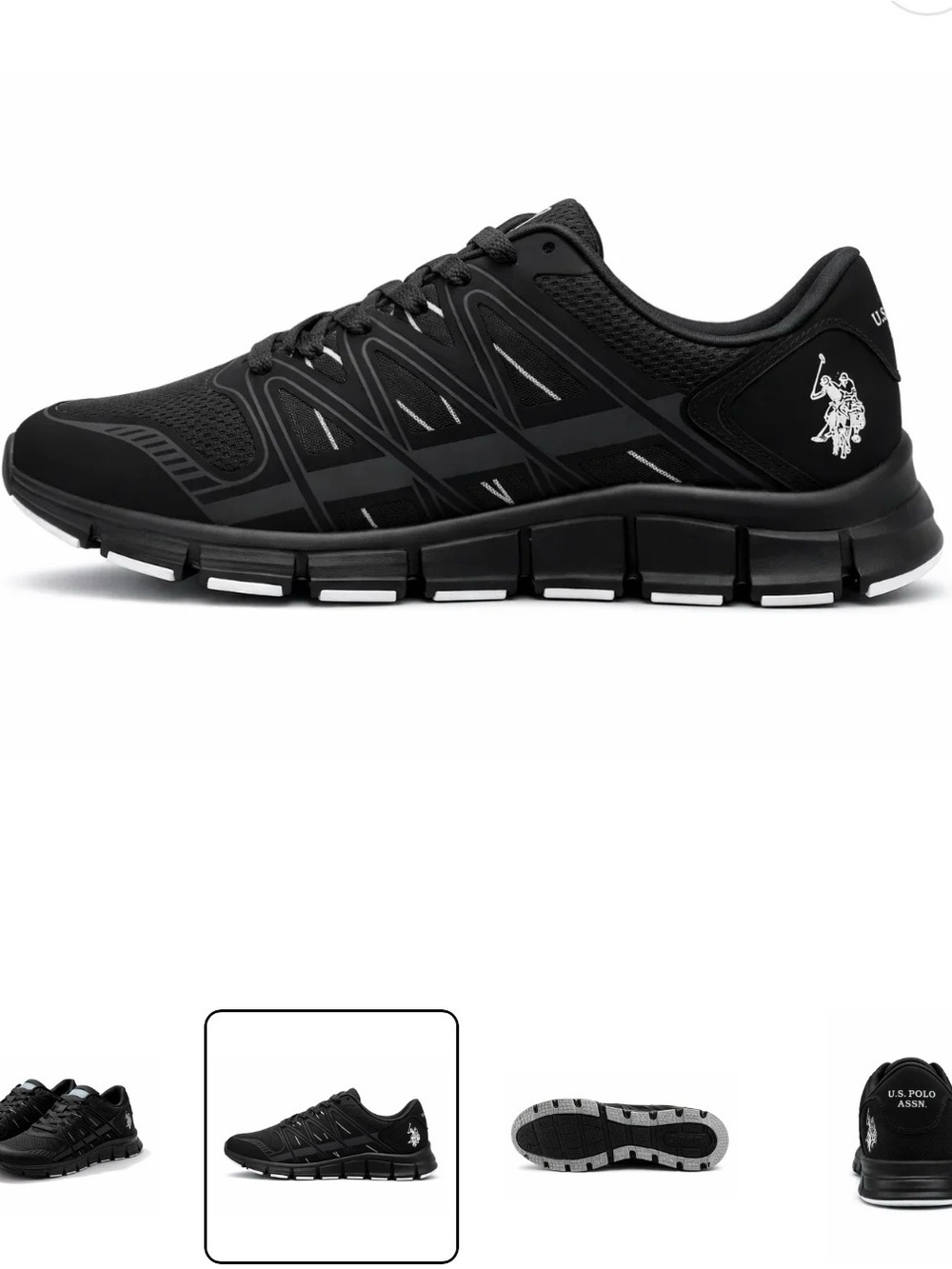 U.S. Polo Assn. Women's Black Athletic Sneakers